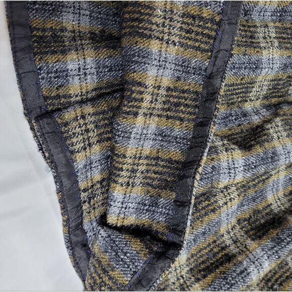 VINTAGE 70s plaid skirt handmade dark academia‎ wool circle XS - Picture 3 of 7